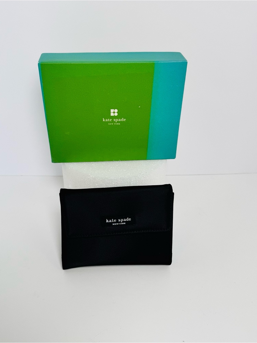 Kate Spade New York Francis / French Wallet in Black Nylon, NWT with Box